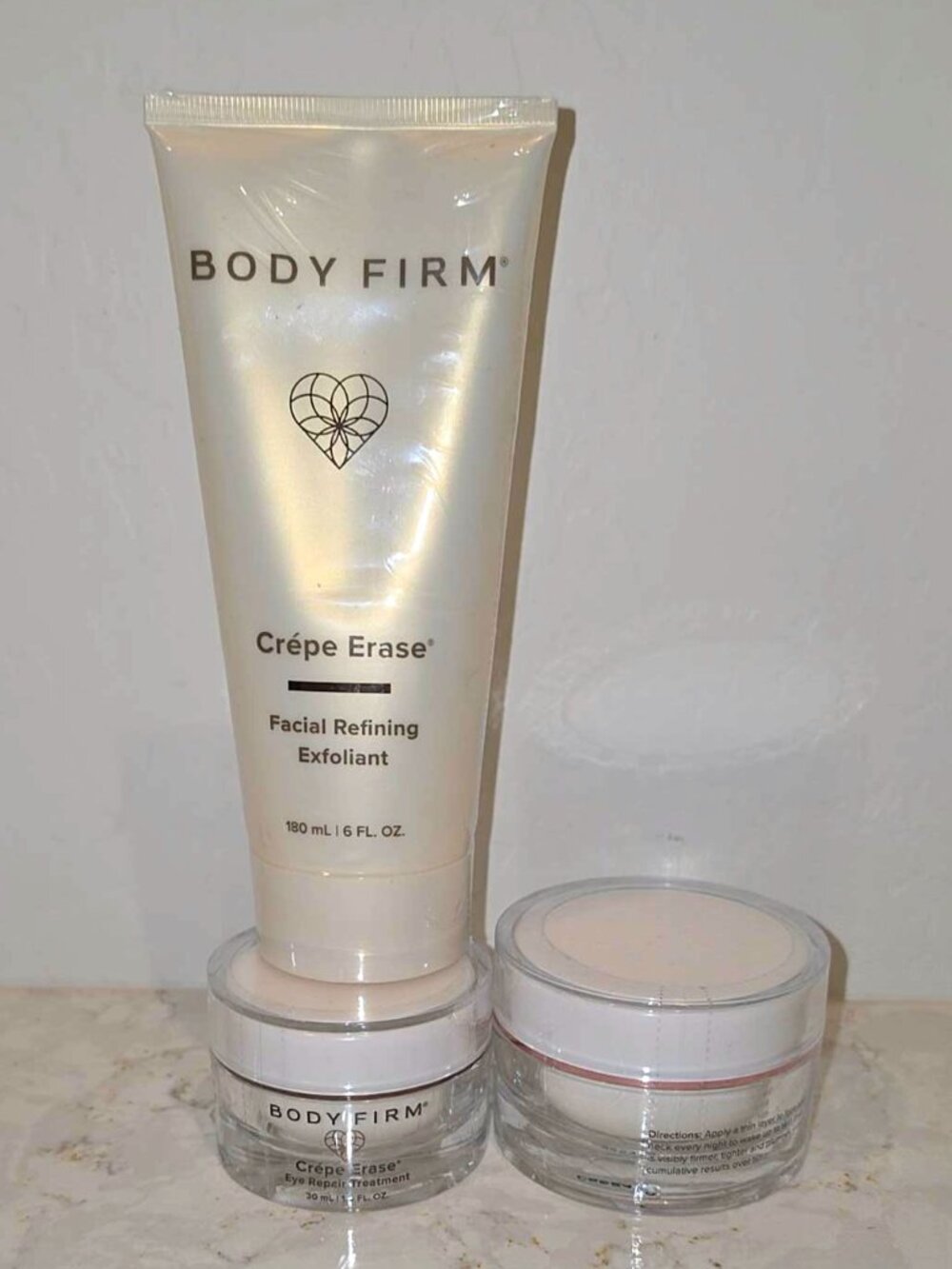 Crepe Erase/Body Firm Facial Skincare Set Lot of (3) NEW Sealed Exfoliant Eye